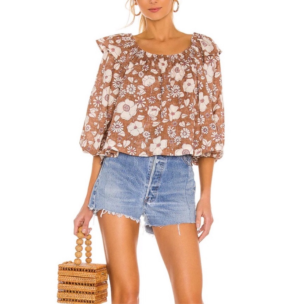 Free People Off Shoulder Top Vintage Combo